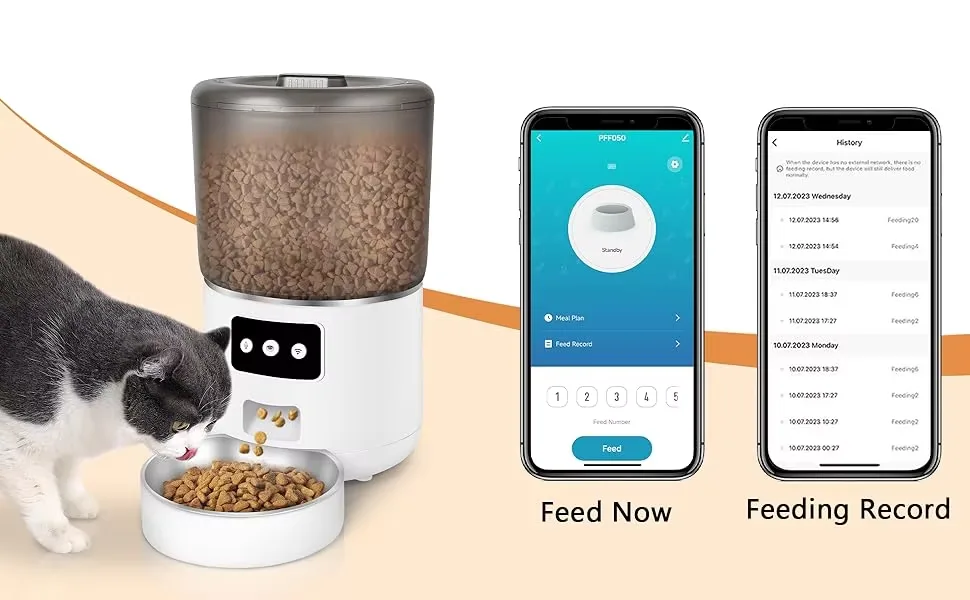 Portable Smart Pet Feeder 1.5kg USB Dry Food Dispenser 4L Stainless Steel Dog Cat Bowls - detail view 10