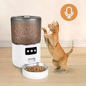 Portable Smart Pet Feeder 1.5kg USB Dry Food Dispenser 4L Stainless Steel Dog Cat Bowls - detail view 11