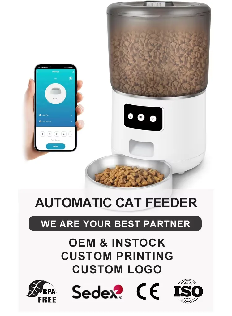 Portable Smart Pet Feeder 1.5kg USB Dry Food Dispenser 4L Stainless Steel Dog Cat Bowls - detail view 6