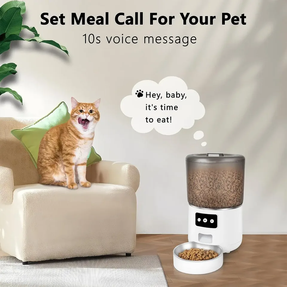 New Arrival Smart Automatic WiFi Pet Feeder Silicone Cat Food Dispenser with APP Control for Dogs - detail view 3