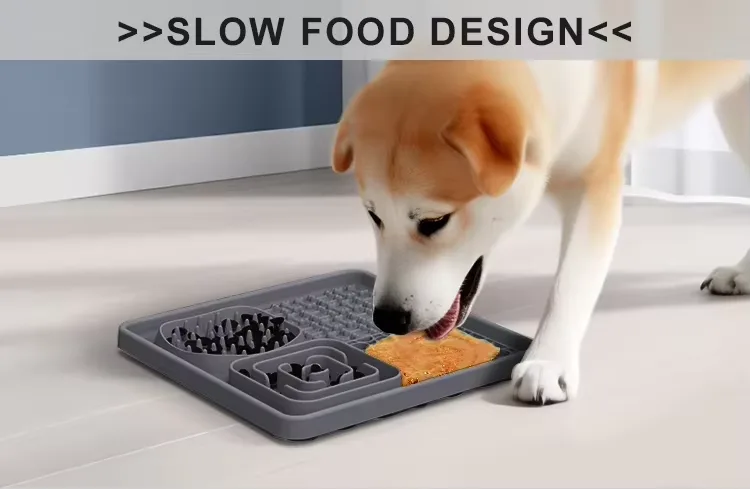 Custom Multifunction Calming Slow Feeder Licking Mat and Bath Massage Silicone Pet Dog Lick Pad Wall Mounted Lick Mat - detail view 9