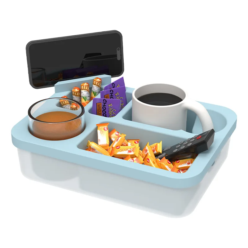 Rectangular Divided Tray 6 Compartment Classic Silicone School Lunch Plate Dish for Canteen - detail view 5