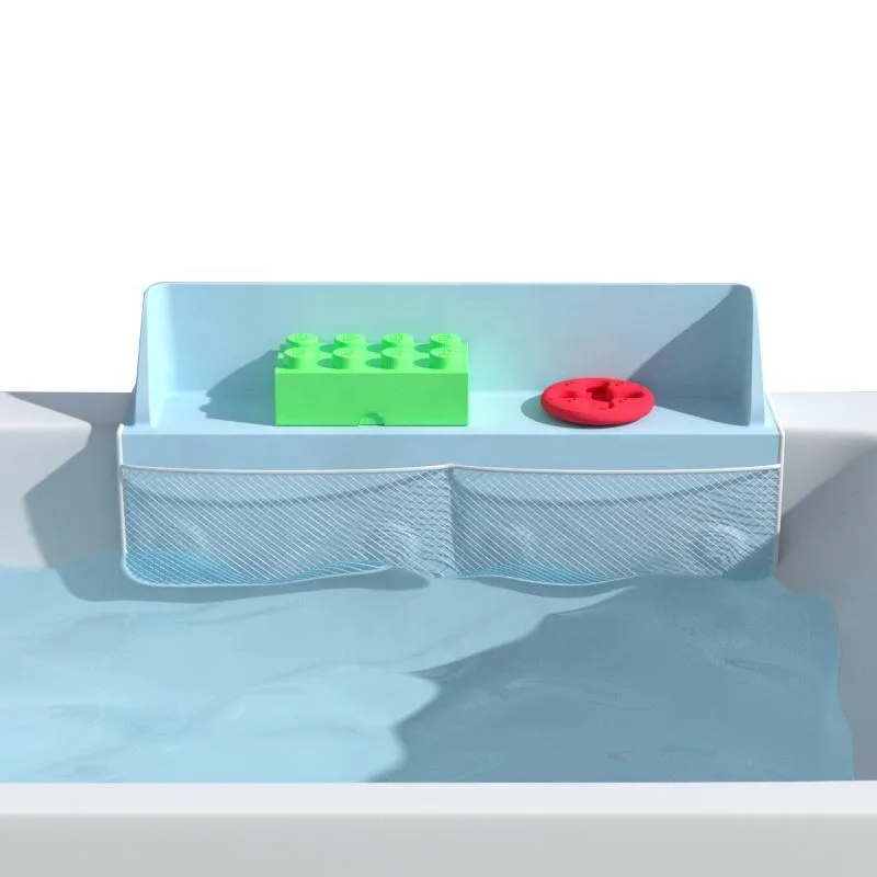 Bathroom Bathtub Corner Shower Splash Guard Detachable Play Shelf Area Bath Tub Topper Splash Guard for Bathtub - detail view 1