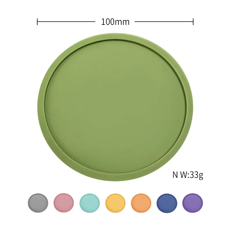 Waterproof Soft Non-slip Silicone Drink Coasters Cup Pad Mat for Tabletop Protection - detail view 9