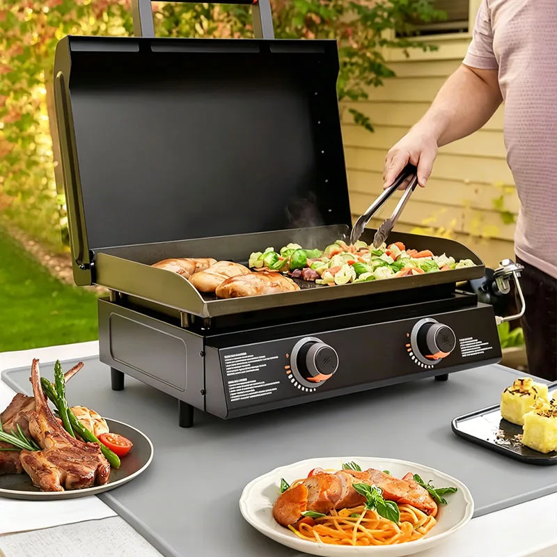 Silicone Cross-Border BBQ Grill Mat Portable Heat Resistant Fire-Retardant Protective Floor Protection Mat - detail view 1
