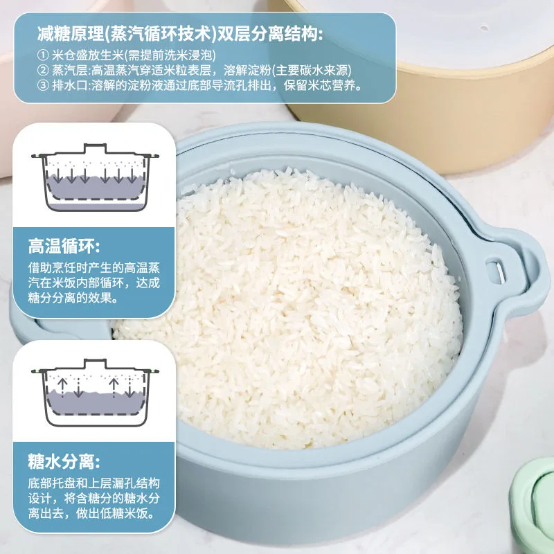 Silicone Microwave Steamer Bowl Oven Safe Food Steamer for Vegetables - detail view 2