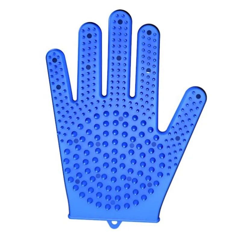 Silicone Pet Bathing Glove Hair Remover Brush Cat and Dog Pet Grooming Massage Bathing Glove - detail view 5