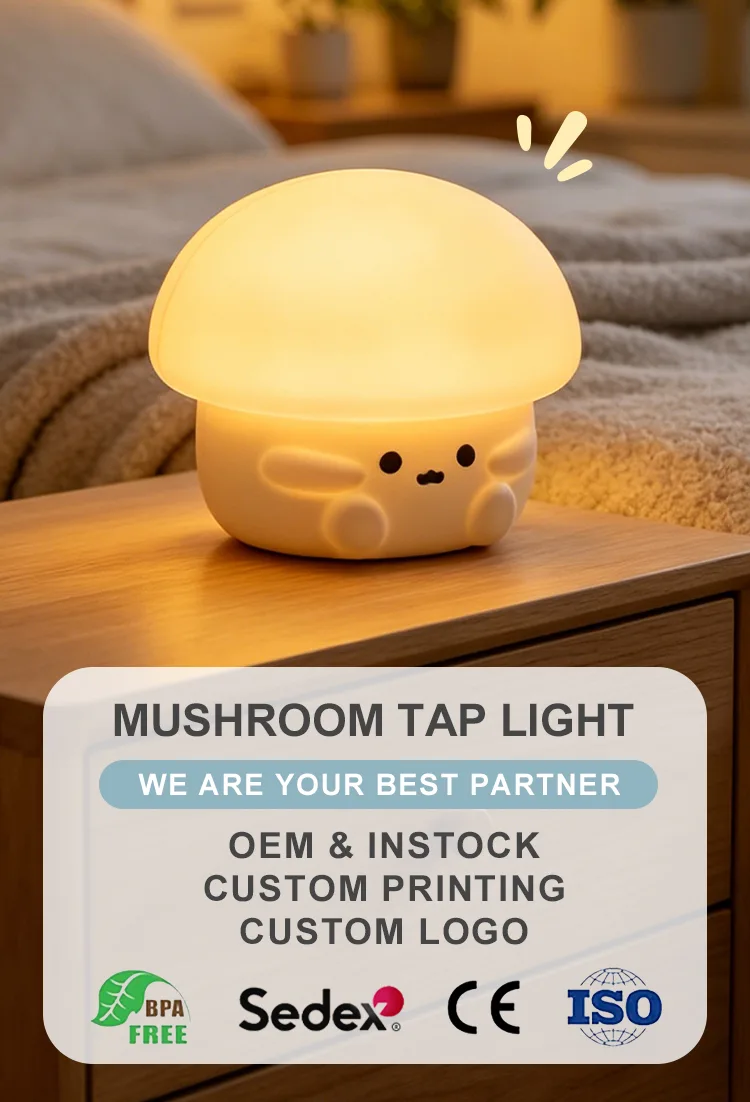 Christmas Lights LED Smart Three-Speed Cute Silicone Night Light for Rooms Eye Protection Sleep Atmosphere Clap Light - detail view 10