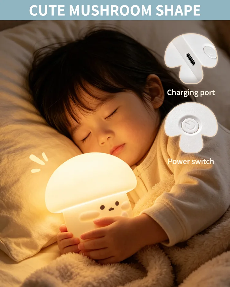 Christmas Lights LED Smart Three-Speed Cute Silicone Night Light for Rooms Eye Protection Sleep Atmosphere Clap Light - detail view 8