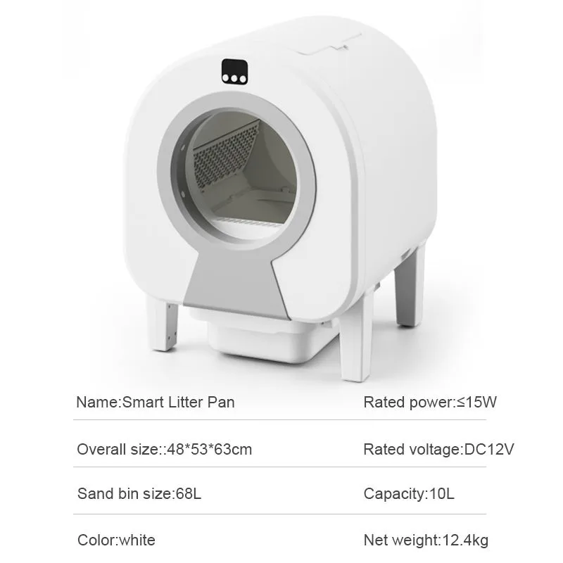 Low Noise Wifi Remote App Control Large Electric Automatic Smart Open Top Self-Cleaning Cat Toilet Litter Box - detail view 5