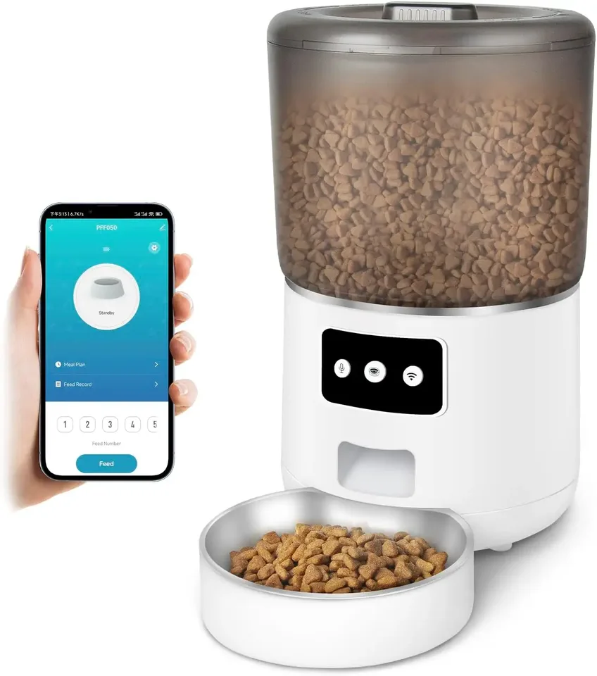 Portable Smart Pet Feeder 1.5kg USB Dry Food Dispenser 4L Stainless Steel Dog Cat Bowls - custom silicone manufacturer