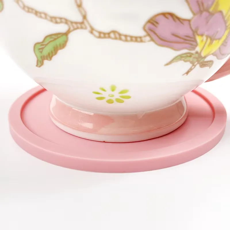 Custom Silicone Rubber Bar Cup Coasters Durable Heat Resistant Drink Cup Mat Kitchen Drinks Insulation Mat - detail view 10