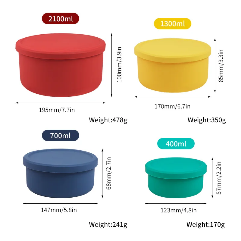 BPA-Free Leak-Proof Salad Silicone Lunch Box Adult & Kids Food Storage Container with Preservation Advantage - detail view 5