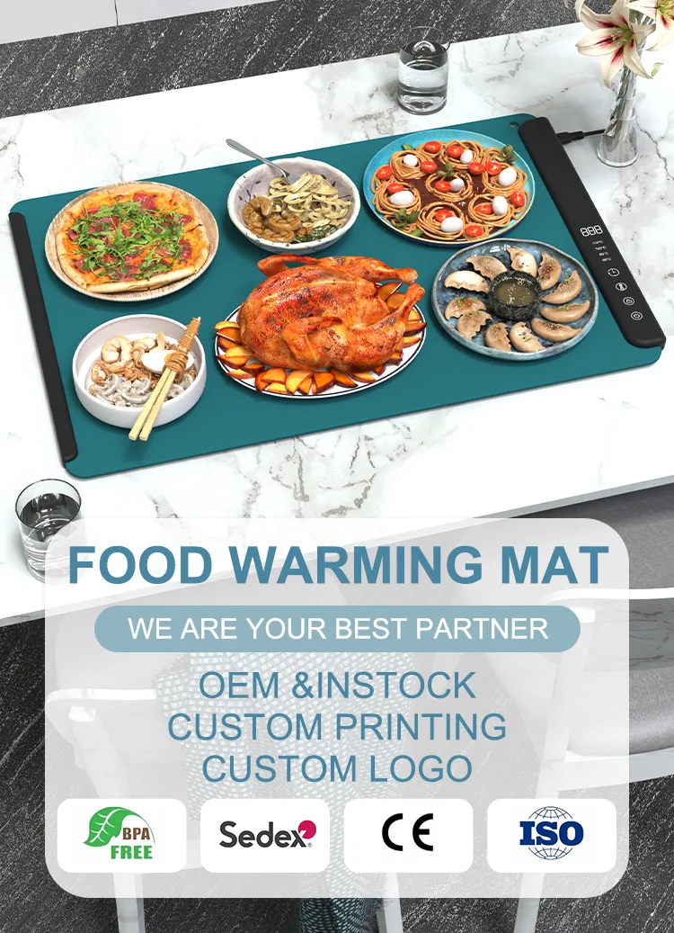 Silicone Heat Pad Flexible Folding Multifunctional Temperature Hot Board Mat for Food - detail view 7