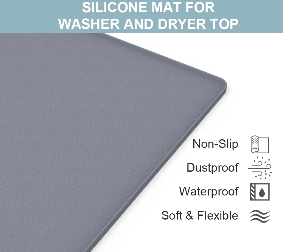 Modern Style Kitchen Anti-Slip Silicone Sink Mat Waterproof with Hole Protective Cabinet Mat Under Sink Mat - detail view 8