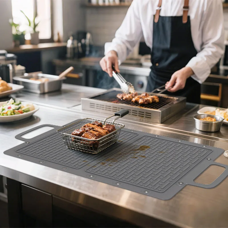 New Arrivals Grill Mat Silicone Fire Proof Oil Water Proof Grill Mat for Outdoor Grill Fire Pit - detail view 1