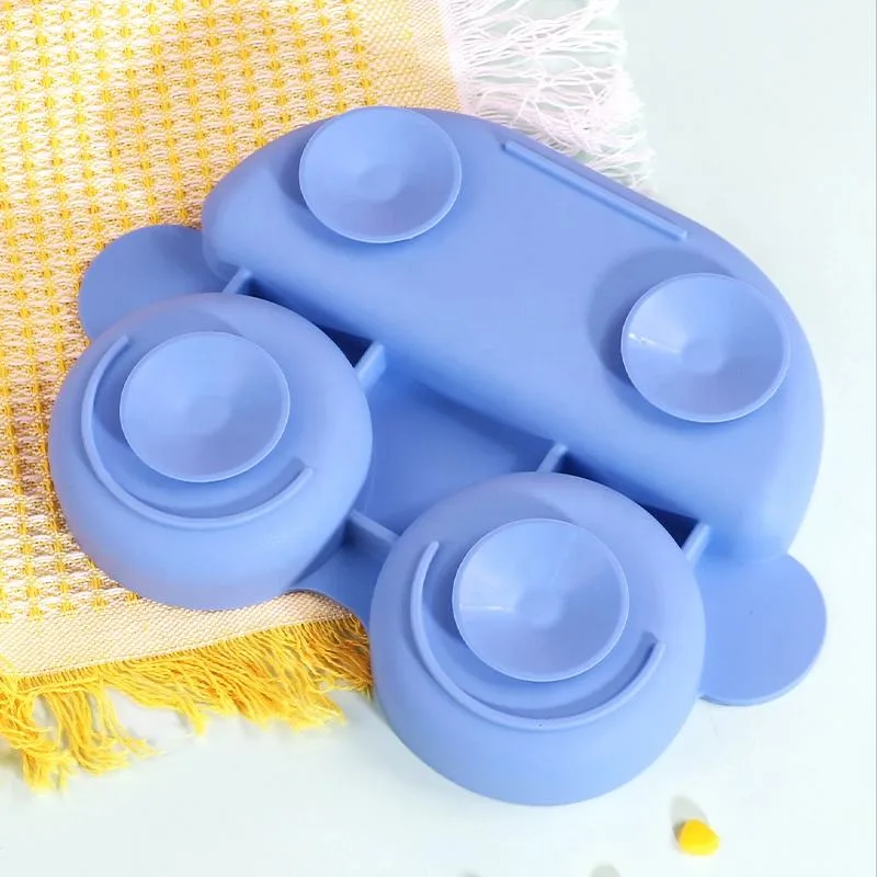 New Arrival Silicone Baby Led Weaning Set Toddler Car Plate With Suction BPA Free Baby Birthday Bift Set - detail view 2