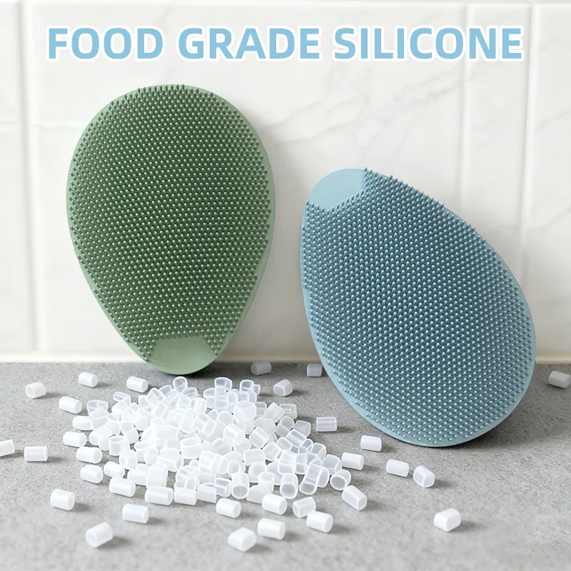 Soft Silicone Hair Cleaning Brush Reusable Baby Bath Cleaner Massager Brush Scrubber Silicone Baby Shampoo Brush - detail view 8