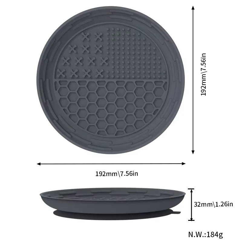 New Arrivals Dog Silicone Slow Feeder Bowl Pet Licking Pad Food Grade Silicone Pet Mat - detail view 9