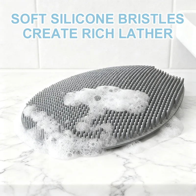 Soft Silicone Hair Cleaning Brush Reusable Baby Bath Cleaner Massager Brush Scrubber Silicone Baby Shampoo Brush - detail view 9