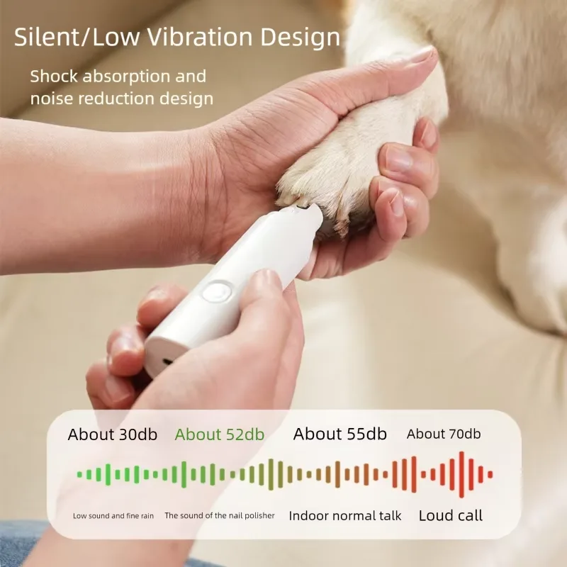 2026 Rechargeable USB Dog Nail Clippers ABS Quiet Pet Nail Grooming Trimmer Feature Portable Cat Paws Paws - detail view 3