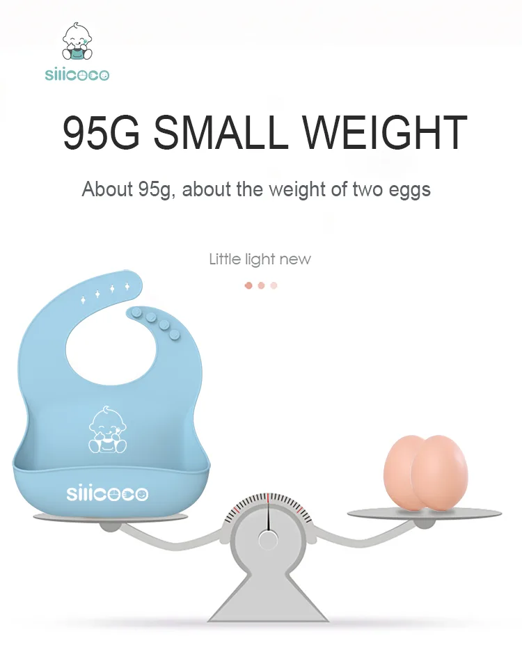 Custom Silicoco Baby Bibs Wholesale Waterproof Bib Bpa Free Adjustable Easy Clean Baby Silicone Bib for Babies Toddlers - detail view 10