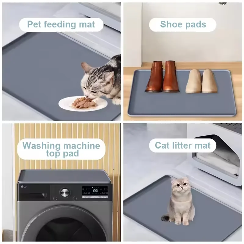 Custom Logo Waterproof Top Cover Pad Non Slip Washer Dryer Top Protector Mat Silicone Mat - detail view 9