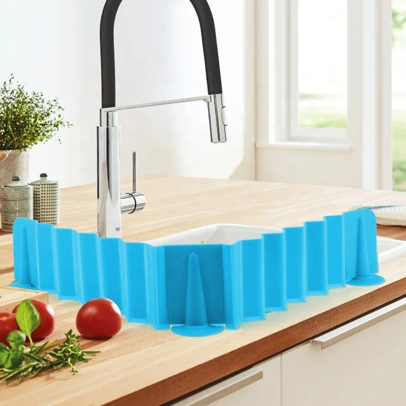 Upgraded Stretchable Silicone Sink Water Splash Guards Baffle for Home Products Kitchen Bathroom - custom silicone manufacturer