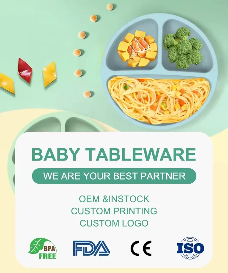 2027 New Bpa Free Silicone Baby Plate With Lid Food Grade Kids Toddler Feeding Suction Divider Baby Silicone Bowl - detail view 6