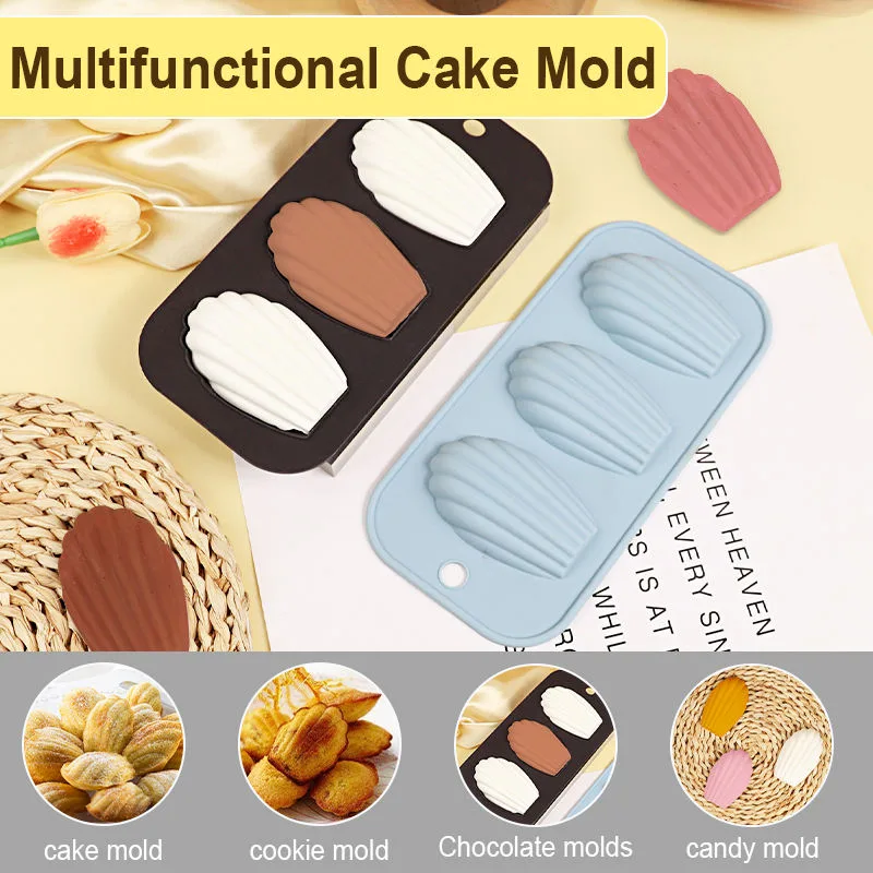 Manufacturers Food Grade Silicone Baking Mold Hot Sell 3 Compartment Silicone Cake Baking Mold - detail view 5
