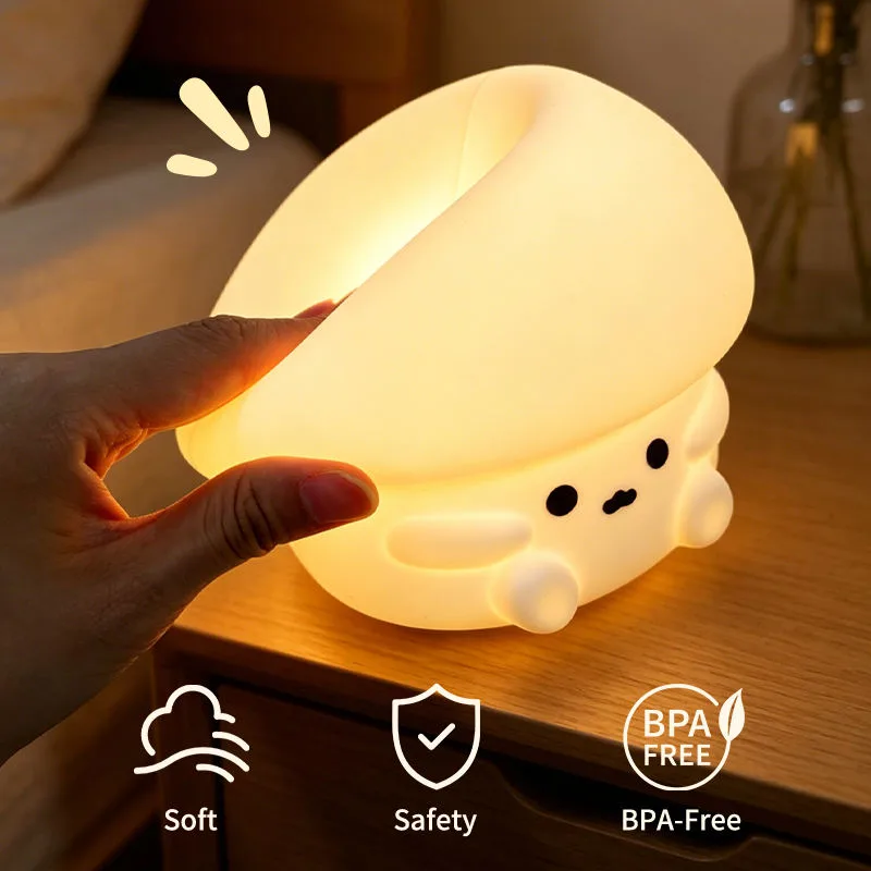 Christmas Lights LED Smart Three-Speed Cute Silicone Night Light for Rooms Eye Protection Sleep Atmosphere Clap Light - detail view 2