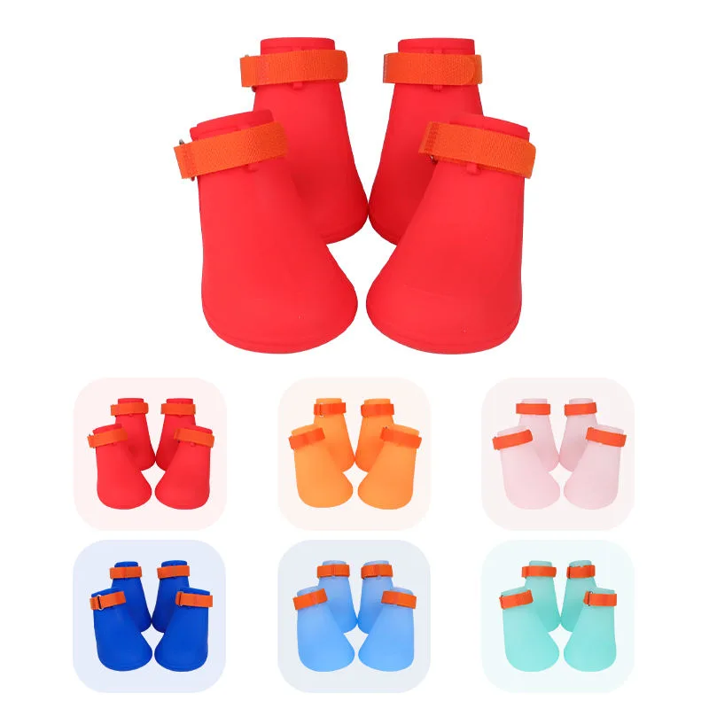 Silicone Pet Dog Shoes for Large Dogs Boots Sneakers for Outdoor Waterproof Anti-Slip Rain Boot Dog Shoes - detail view 5