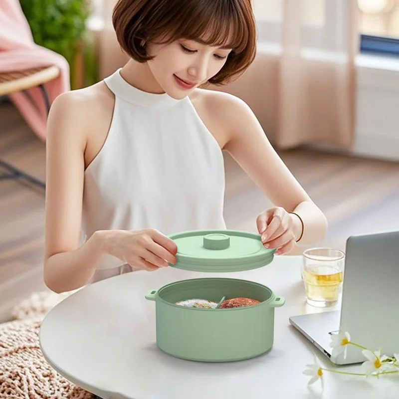 Top Ranking Food Grade Collapsible Silicone Vegetable Food Pot Microwave Steamer - detail view 3