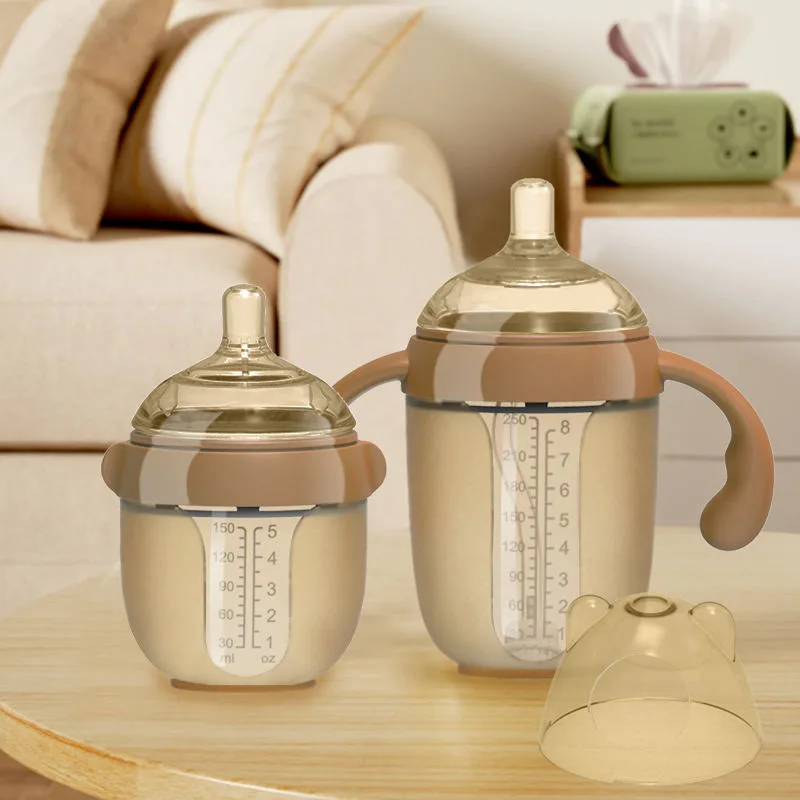 OEM Factory Custom BPA-Free Silicone Baby Feeding Bottle Set 150ml Capacity with Printed Pattern for 0-12 Months - custom silicone manufacturer