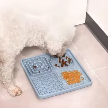 Custom Multifunction Calming Slow Feeder Licking Mat and Bath Massage Silicone Pet Dog Lick Pad Wall Mounted Lick Mat - detail view 2