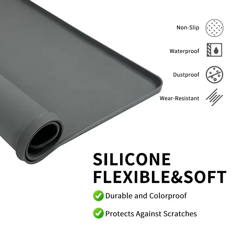 Custom Logo Waterproof Top Cover Pad Non Slip Washer Dryer Top Protector Mat Silicone Mat - detail view 10