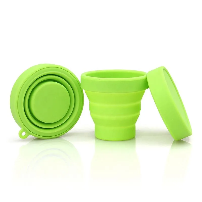 Outdoor High Quality Silicone Collapsible Coffee Cup Retractable Foldable Folding Coffee Cup Taza Plegab for Travel - detail view 2