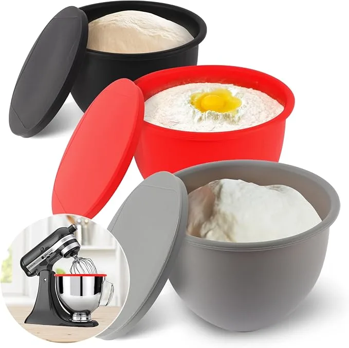 Silicone Bowl Liners Waterproof Dishwasher Safe Oven Safe Non-Toxic Silicone Liners for 5 Qt Tilt Head Stand Mixers - detail view 6