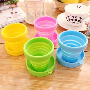 Modern Candy Color Silicone Telescopic Gargle Cup 200ml for Home Outdoor Sports Travel Business-Folding Advertising Cup Gift - detail view 4