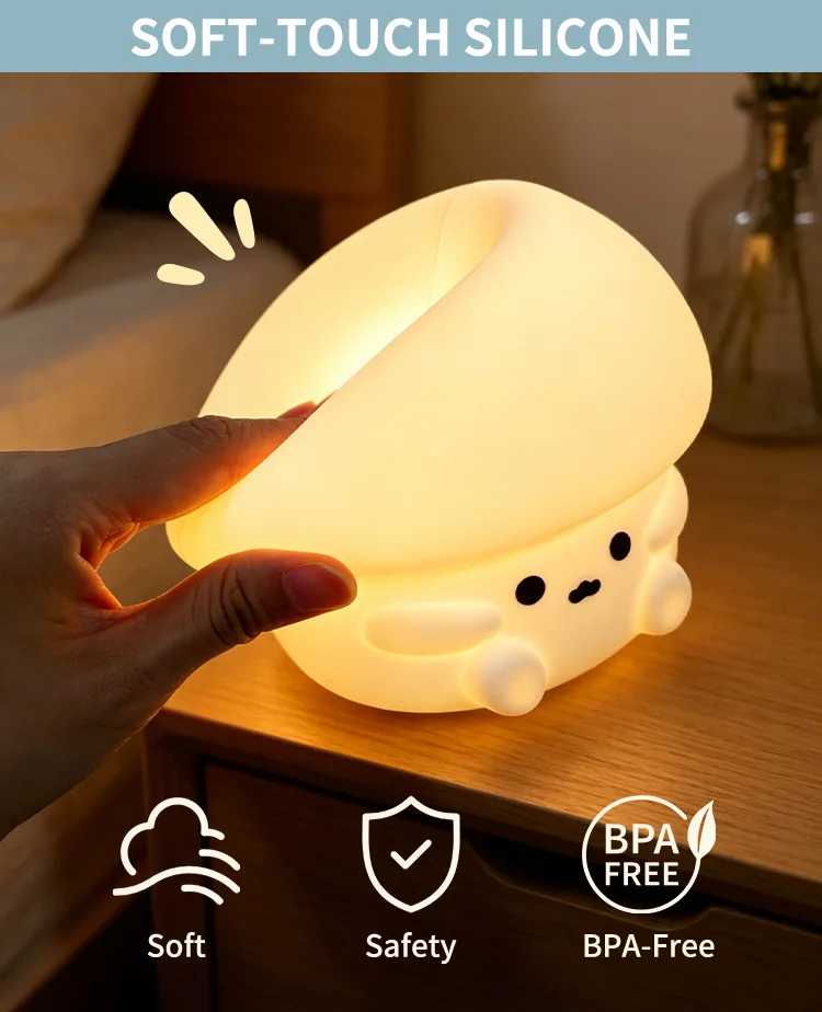 Christmas Lights LED Smart Three-Speed Cute Silicone Night Light for Rooms Eye Protection Sleep Atmosphere Clap Light - detail view 7