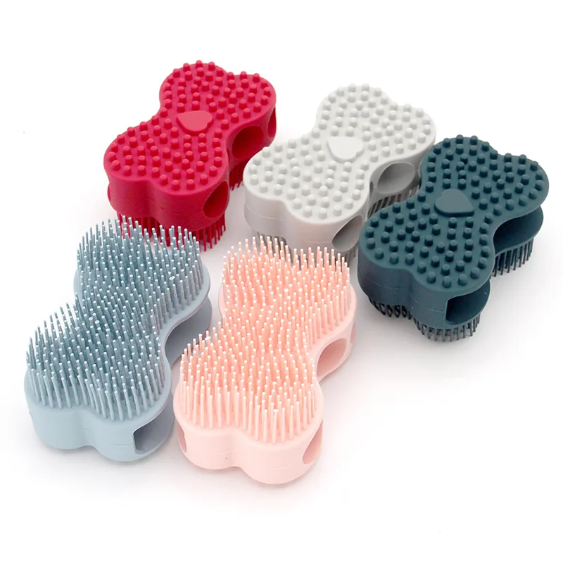 100% Silicone Gentle Nubs Massage Scrubber Skin Exfoliation Cellulite Treatment Silicone Brush Shower Baby Brush - detail view 6