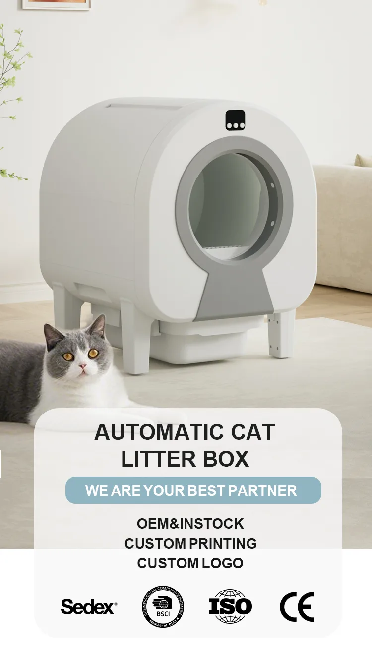 Low Noise Wifi Remote App Control Large Electric Automatic Smart Open Top Self-Cleaning Cat Toilet Litter Box - detail view 6