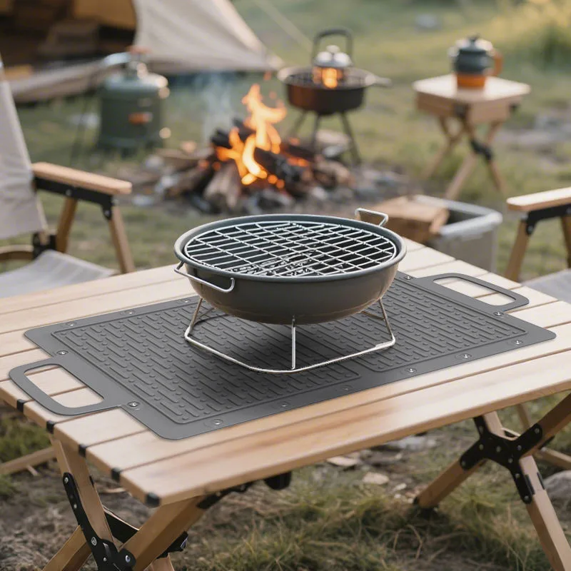 New Arrivals Grill Mat Silicone Fire Proof Oil Water Proof Grill Mat for Outdoor Grill Fire Pit - detail view 2