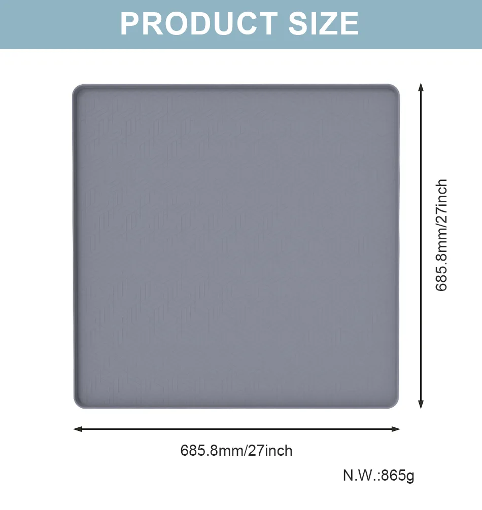 Modern Style Kitchen Anti-Slip Silicone Sink Mat Waterproof with Hole Protective Cabinet Mat Under Sink Mat - detail view 11