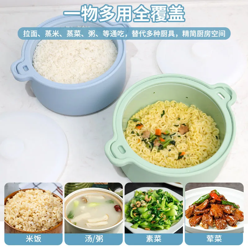 Silicone Microwave Steamer Bowl Oven Safe Food Steamer for Vegetables - detail view 3
