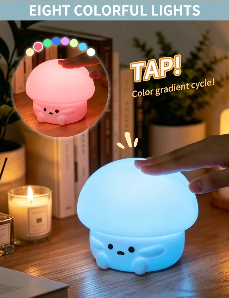 Christmas Lights LED Smart Three-Speed Cute Silicone Night Light for Rooms Eye Protection Sleep Atmosphere Clap Light - detail view 9