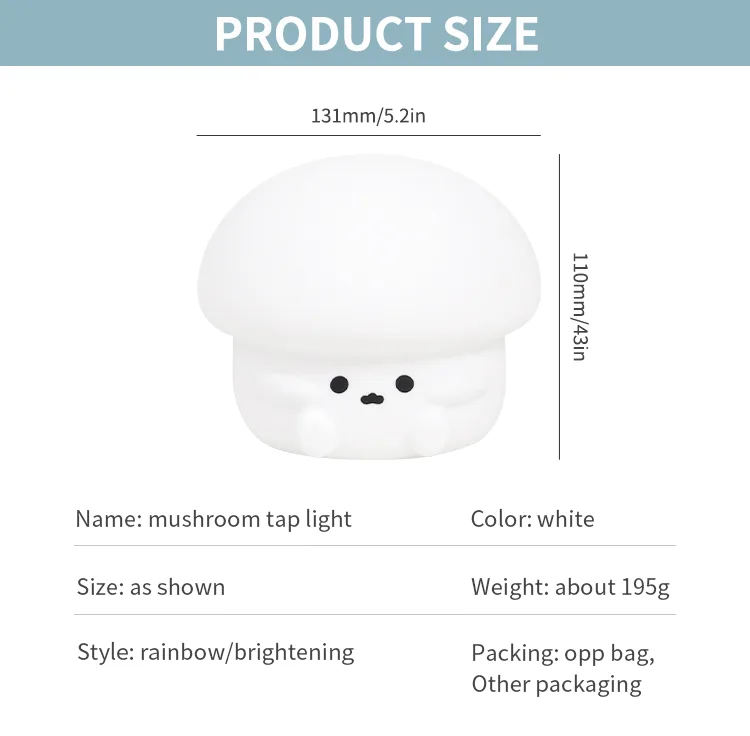 Christmas Lights LED Smart Three-Speed Cute Silicone Night Light for Rooms Eye Protection Sleep Atmosphere Clap Light - detail view 11
