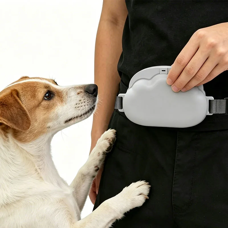 Silicone Fanny Pack Dog Custom Treat Pouch with Training Clickerfor Pet Traininlg Walking - detail view 3