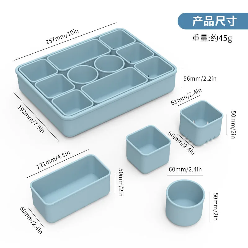 Silicone Make up Brush Nail Polish Lipstick Holder Case Organizer Storage Box - detail view 5