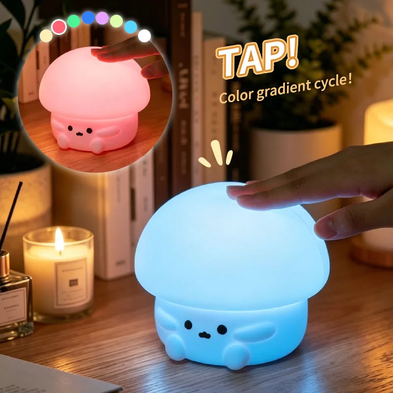 Christmas Lights LED Smart Three-Speed Cute Silicone Night Light for Rooms Eye Protection Sleep Atmosphere Clap Light - detail view 3